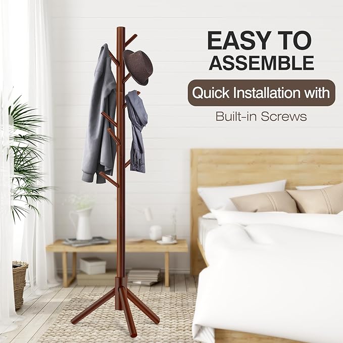 WANGMUXIA Coat Rack, Freestanding Coat Rack - Image 4