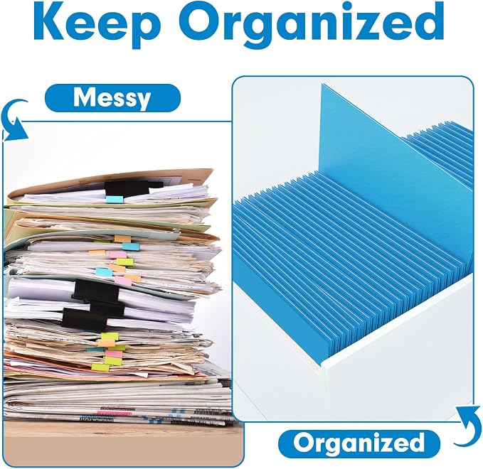 Two Pocket Folders, PANDRI 50 Pack 2 Pocket Folders, Letter Size Paper File - Image 3