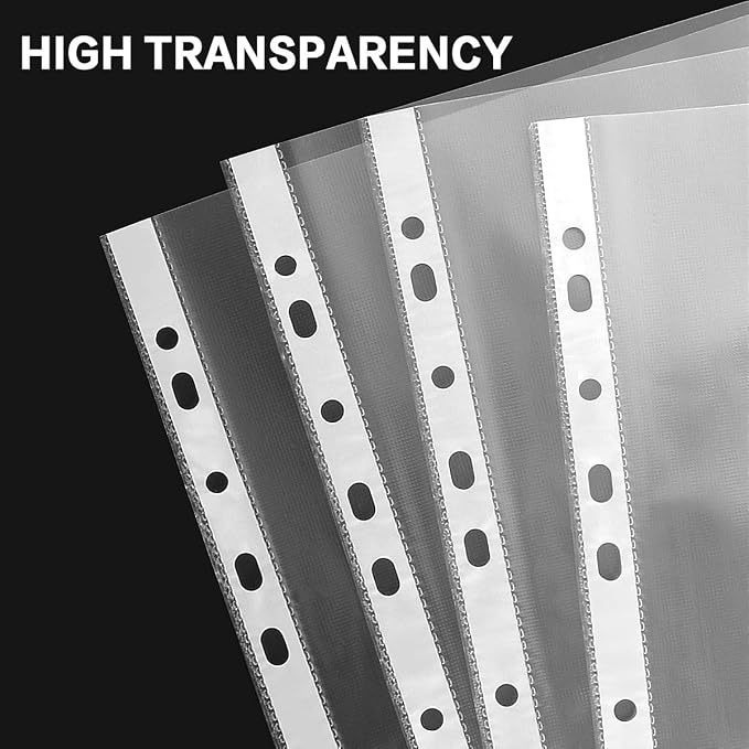 Sheet Protectors, HERKKA 600 Pack Upgrade Clear Plastic Page Protectors Sheet - Image 3