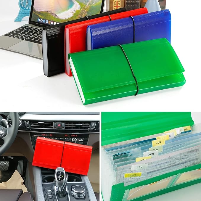 SEEKIND Expanding File Folder 4 Pack, 10.4' 5.5' Receipt Organizer Folder - Image 6