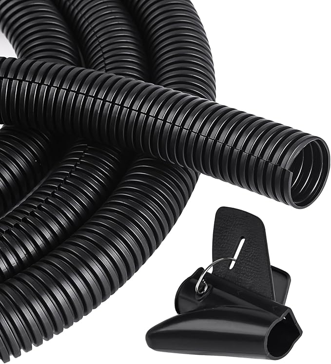 10ft - 1/4 inch Flame Retardant Split Wire Loom Tubing - Flexible Wire Covers by CrocSee
