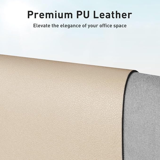 Aothia Leather Desk Pad Protector, Mouse Pad, Office Desk Mat, Non-Slip PU - Image 2