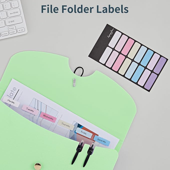 JARLINK 7 Pockets Expanding File Folder, A4 Accordion File Folders - Image 5