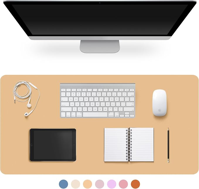 CADONO Leather Desk Pad Protector, Non-Slip PU Leather Large Mouse Pad by CADONO