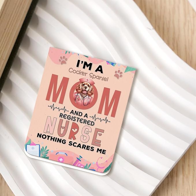I'm a Cocker Spaniel Mom and a Registered Nurse Nothing Scares Me Magnet - Image 2