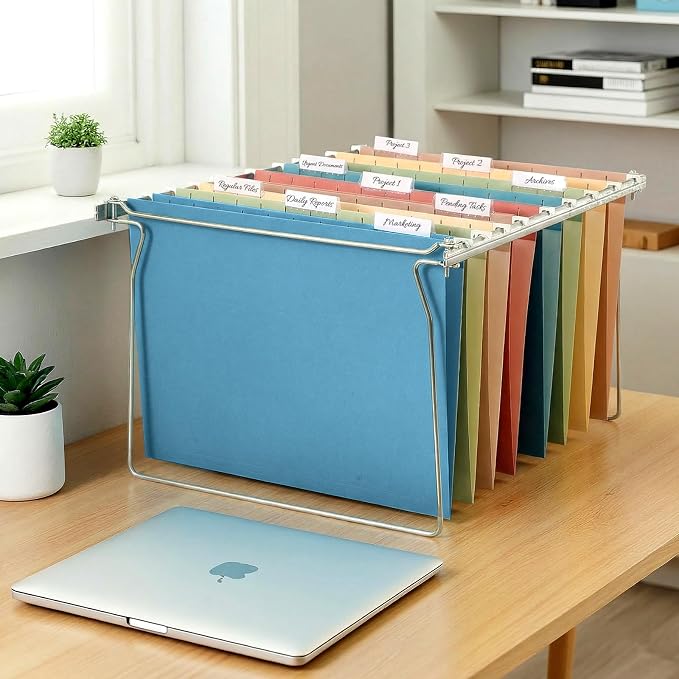 SUNEE Hanging File Folders, Retro Colors - Image 6