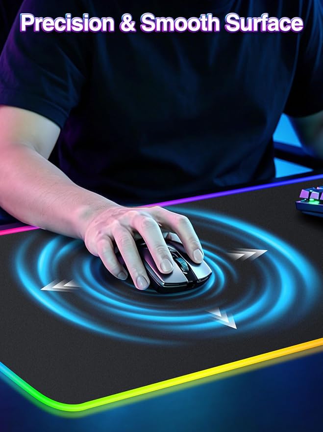 XL RGB Gaming Mouse Pad with 15W Magnetic Wireless Charging, 31.5'' x 11.8'' - Image 6