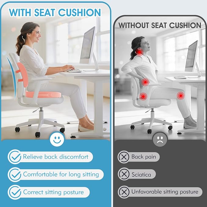 CushZone Ergonomic Seat Cushion & Lumbar Support Pillow - Image 5
