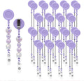 30pcs Purple Beadable Badge Reels Making Kits by Unknown