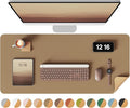 YSAGi Double-Sided Desk Pad, 31.5"x15.7"Leather Desk Mat, Eco Cork Desk Pad by YSAGi