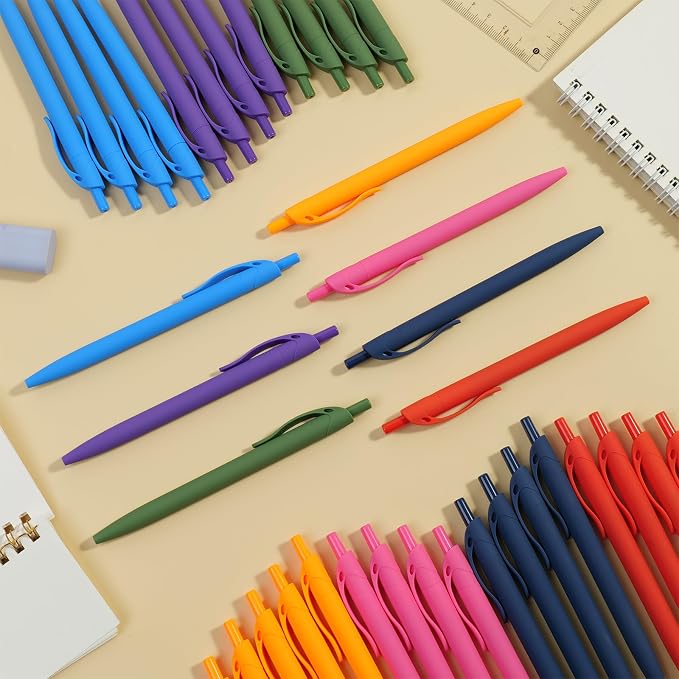 BallPoint Pens, 50 Pack, Bulk Pens, Sky Blue Barrel, Click Pens - Image 7