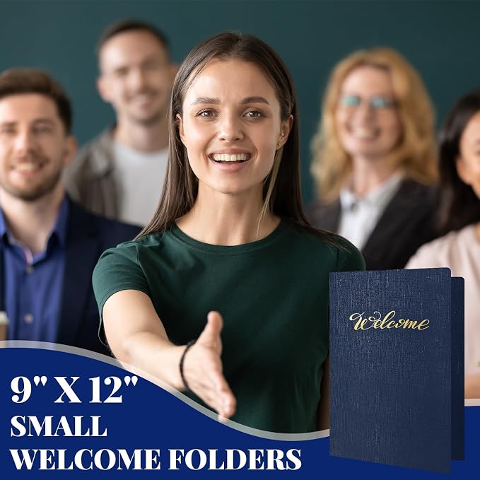 Affrolling 25 Pack 9 x 12 Inch Welcome Pocket Folders Church Visitor Welcome - Image 4