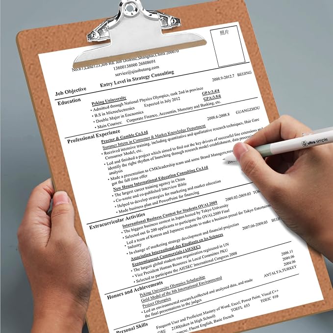 HERKKA 6 Pack Hardboard Office Clipboards - Image 7
