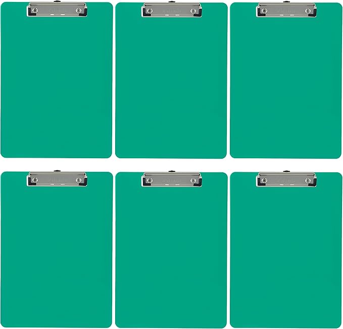 Trade Quest Plastic Clipboard Opaque Color Letter Size Low Profile Clip by Trade+Quest+Global+Corp