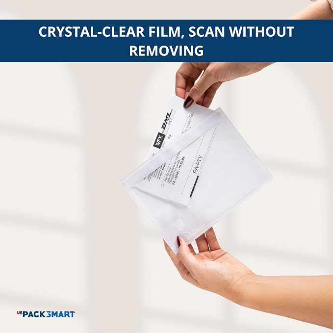 100 Units, 4.5"x5.5" Clear Packing List Shipping Pouches – Heavy Duty - Image 9