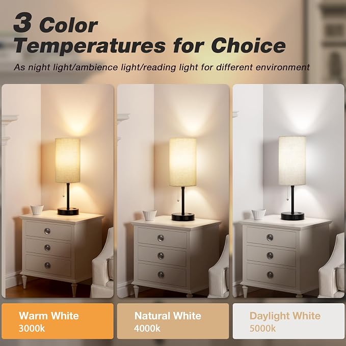 Dicoool 17Inch Tall Bedroom Lamps - Image 2