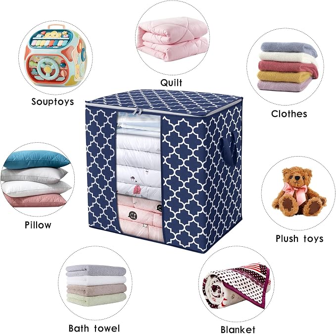WISELIFE Storage Bags 8 Pack/100L Large Blanket Clothes Organization and - Image 6