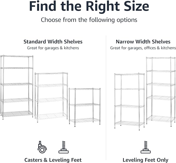 Amazon Basics 4-Shelf Adjustable Heavy Duty Storage Shelving Unit - Image 5