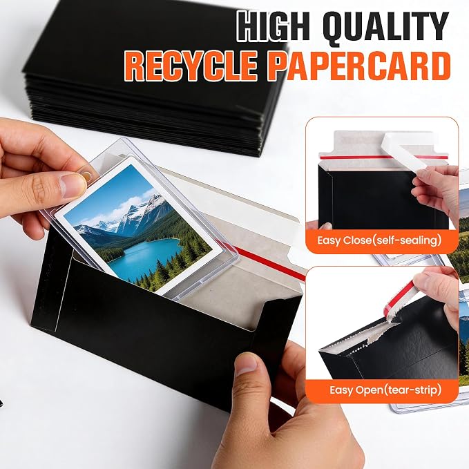 60 Pack Black Rigid Mailers, Perfect Size Shipping Envelopes - Image 3