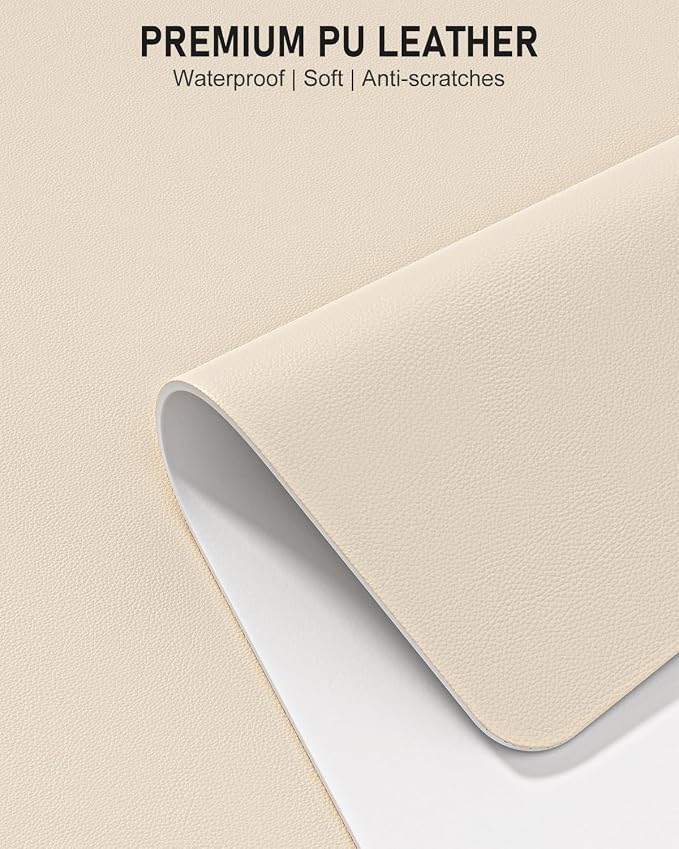 Desk Pad, 23.6" x 13.8" PU Leather Non-Slip Desk Mat Large Mouse Pad - Image 3