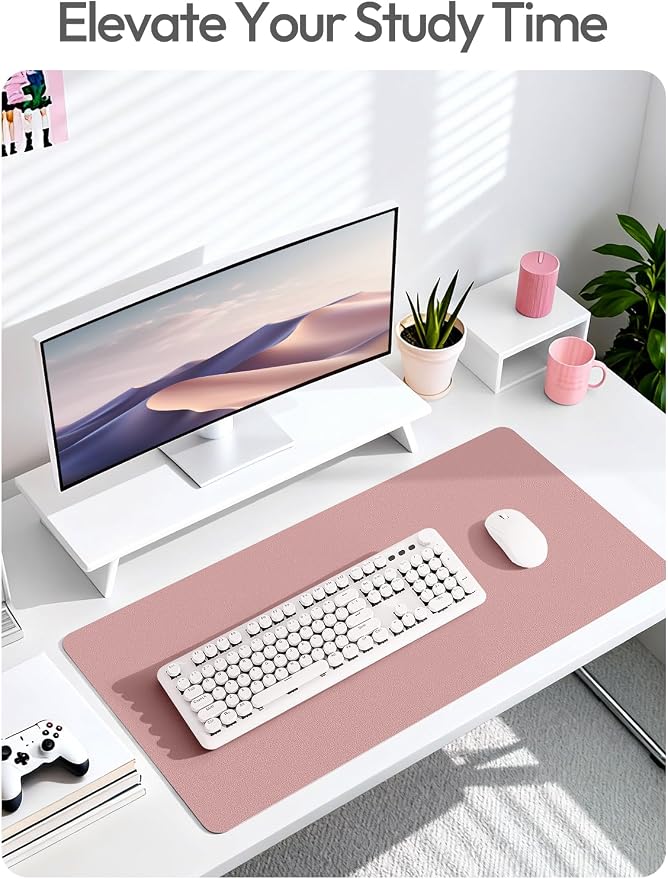 YSAGi Leather Desk Pad Protector, Office Desk Mat, Large Mouse Pad, Non-Slip PU - Image 7