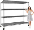 4-Tiers Storage Shelves 73" H Heavy Duty Metal Shelving by Garvee
