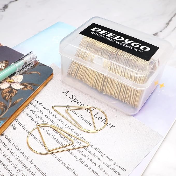 DEEDYGO 60 PCS Gold Paper Clips Teardrop Paperclips, 2 Inch/50 mm | Stainless - Image 6