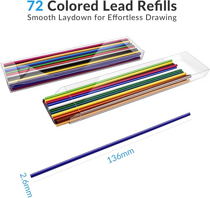 2.6MM Colored Mechanical Pencil Lead Refills, 36 Assorted Colors Pencil Refills - Image 3
