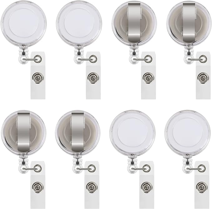 JANYUN 50 Pcs Retractable Badge Reel Clips Holder by JANYUN