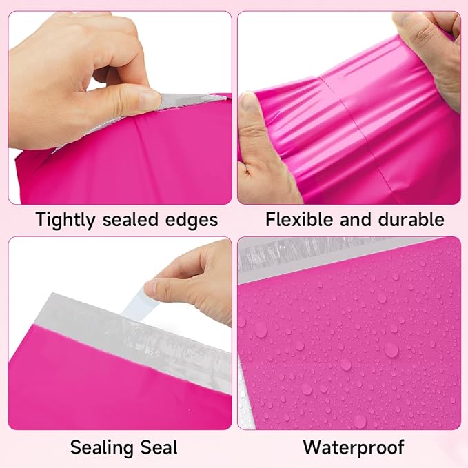 Pink Poly Mailers 19x24, 100 Pack - Image 2
