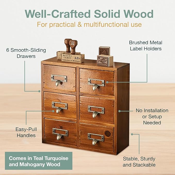 Vintage Card Catalog Drawers for Desktop - Image 4