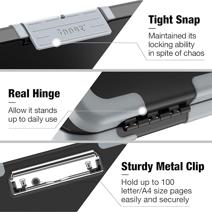 Sooez Toughest Clipboard with Storage, Internal Pen Pouch Included, Letter/ A4 - Image 5
