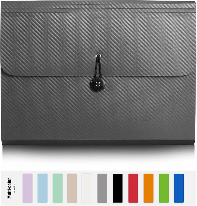 Nicfaec Expanding File Folder, File Organizer, 13 Pockets, File Organizer - Image 3