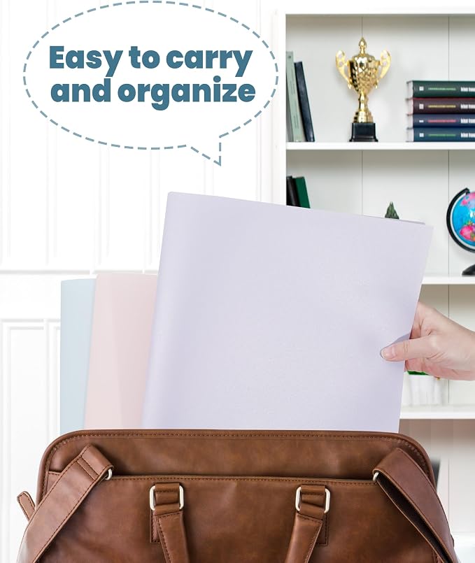 SUNEE Folders with Pockets, Plastic Folder with Pocket, Poly Folder - Image 6