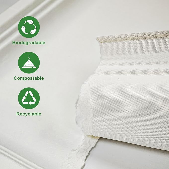 14 Inch Disposable Food Trays, 30 Pack | Heavy Duty Paper Plates, Disposable - Image 3
