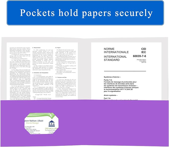 Zzrywuty 100 Packs Paper Purple Folders - Image 3