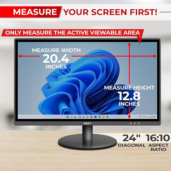 SightPro 24 Inch 16:10 Computer Privacy Screen Filter - Image 2