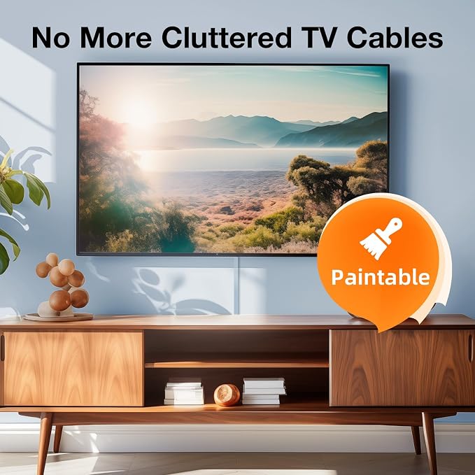 Delamu 157in Cord Covers for Wires on Wall, One-Cord Cord Hider, TV Cord Hider - Image 7
