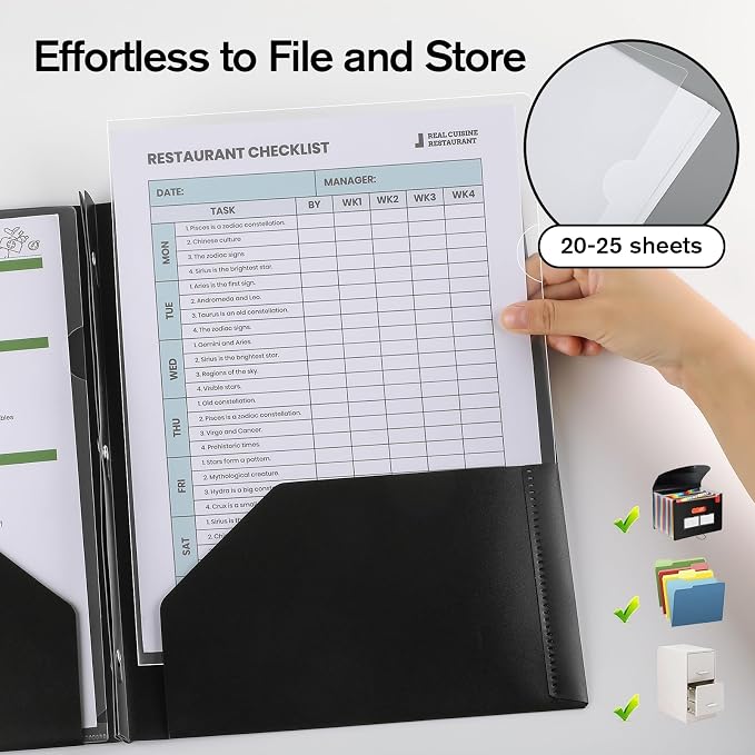 KTRIO Clear Document Folders Project Pockets - Image 5