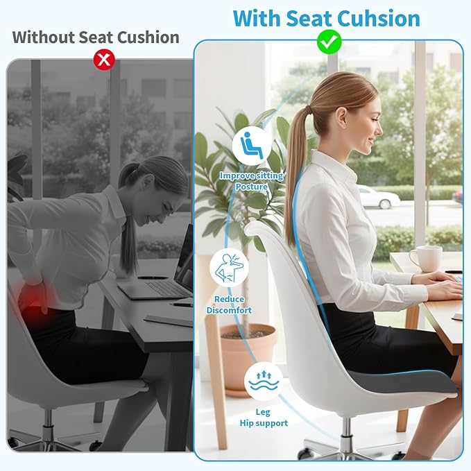 TranquilRelax XLarge Seat Cushion, Soft Foam Cushion - Image 6