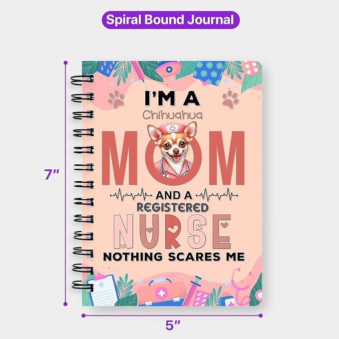 Ninety3POD I'm a Chihuahua Mom and a Registered Nurse Nothing Scares Me Spiral - Image 5