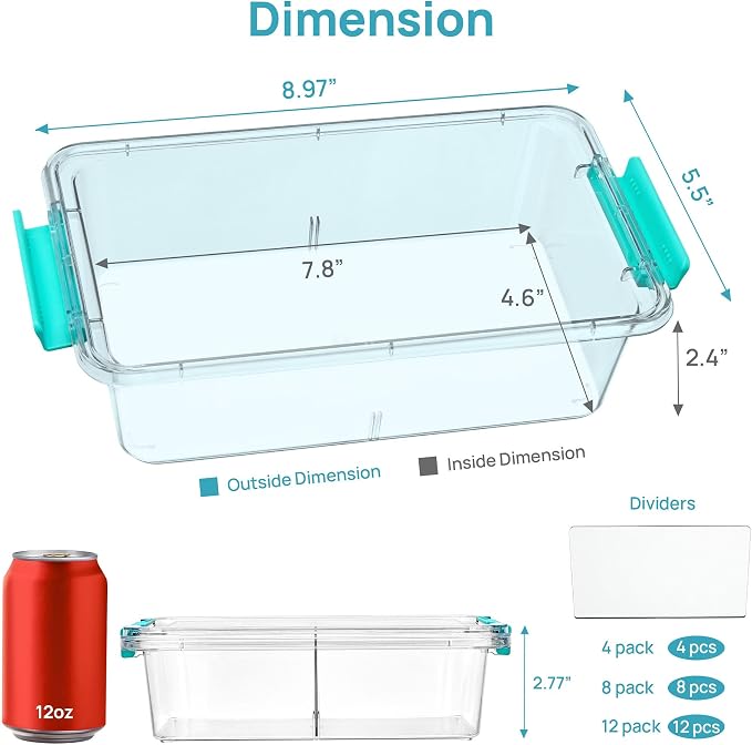 Vtopmart 8 Pack Clear Pencil Box - Image 2