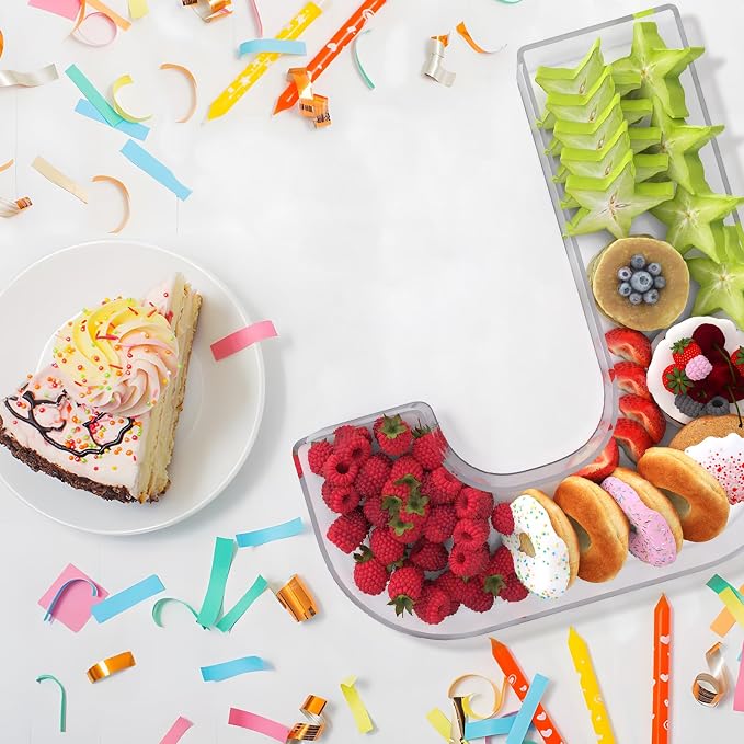 13.8" Extra Large Acrylic Letter Charcuterie Board Box, Reusable Fillable - Image 4