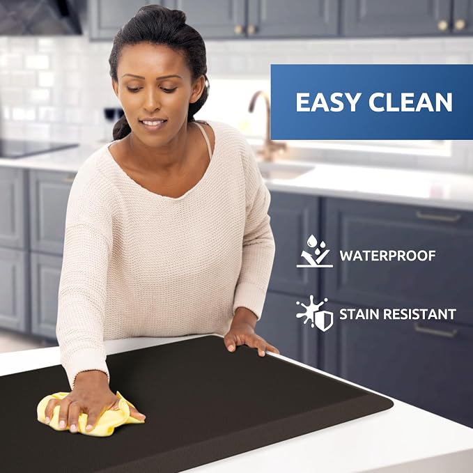 KitchenClouds Kitchen Mat Cushioned Anti Fatigue Kitchen Rug 17.3"x39" Water - Image 3