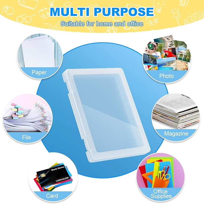 1 Pack A4 File Box Paper Organizers Holder, Transparent Document Paper Project - Image 7