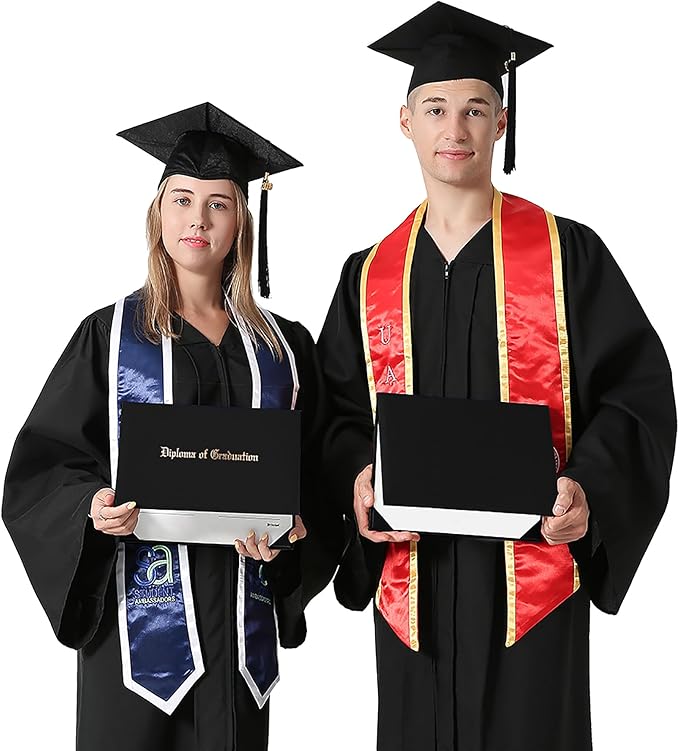 GraduationMall 8.5"x11" Smooth Padded Diploma Cover Certificate Holder Black - Image 7