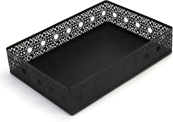 Desk Drawer Organizer, A4 Large Metal Mesh Desk Organizer Tray, Carved Hollow by EsOfficce