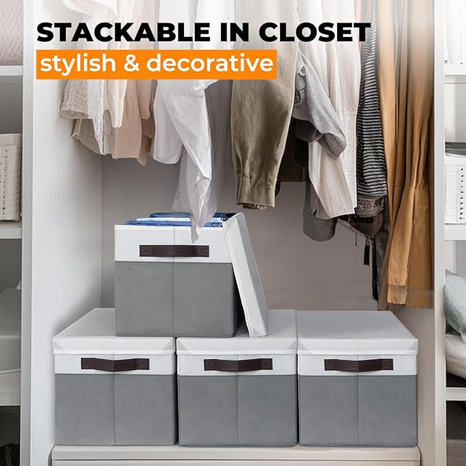 Large Closet Storage Baskets Bins - Image 3