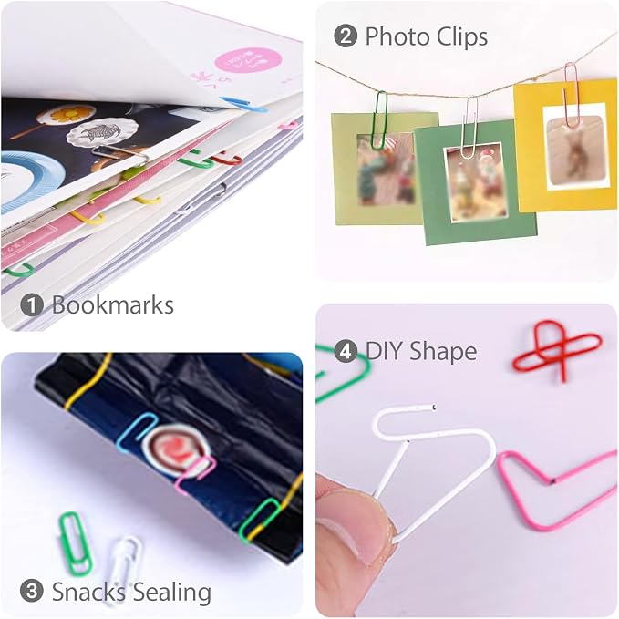 Paper Clips 100 Pcs 2 Inch Large Colorful Paperclips - Image 5