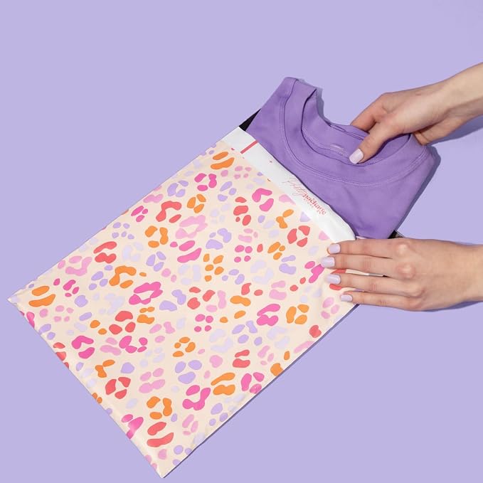 Pretty Package Store Designer Poly Mailers, Preppy Leopard, 100 Pack | Heavy - Image 6